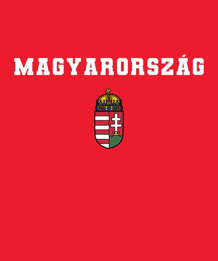 Magyarország színes címerrel piros - 1