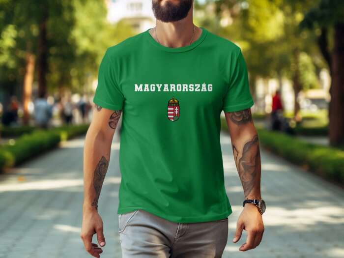 Magyarország színes címerrel zöld - 7