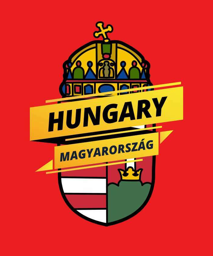 Hungary nagy címer piros - 1