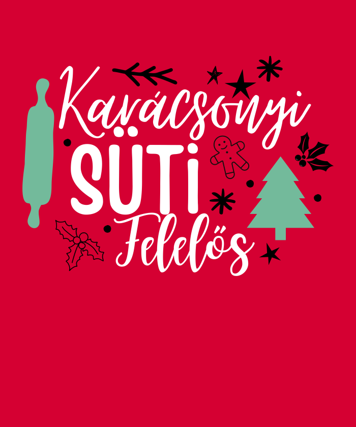 074 Karácsonyi sütifelelős PIROS - 1