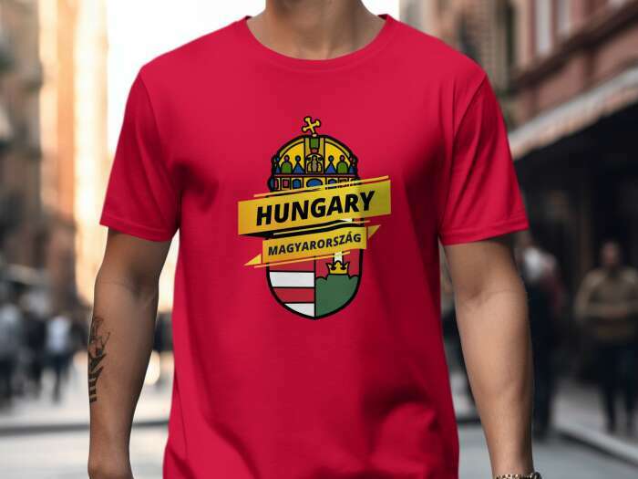 Hungary nagy címer piros - 2