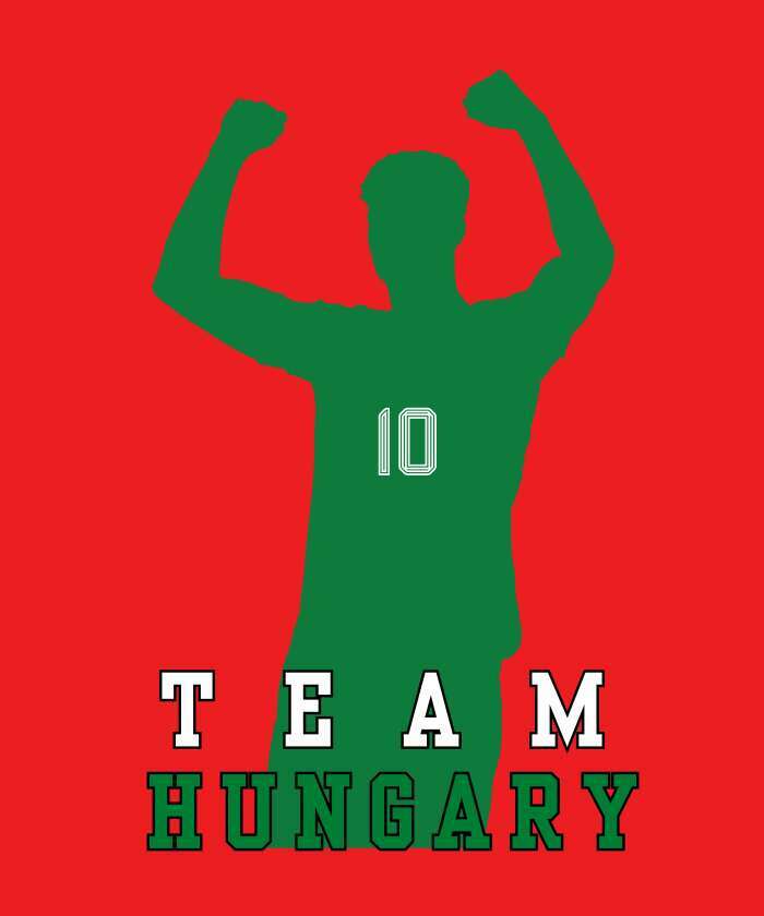 Team Hungary sziluettel piros - 1
