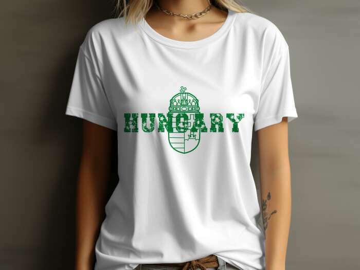 Hungary grunge felirat fehér - 3