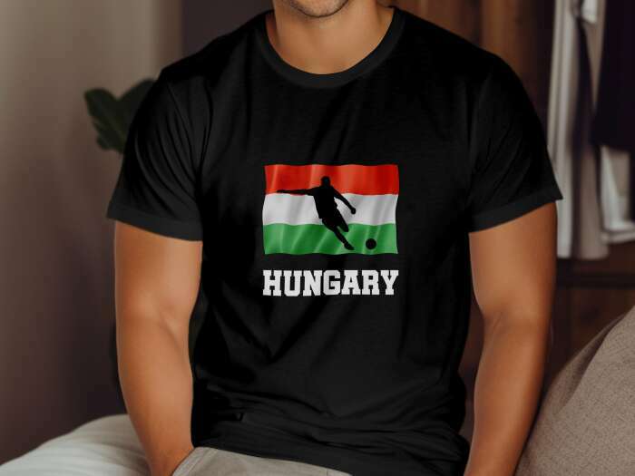 Hungary focista sziluettel fekete - 3