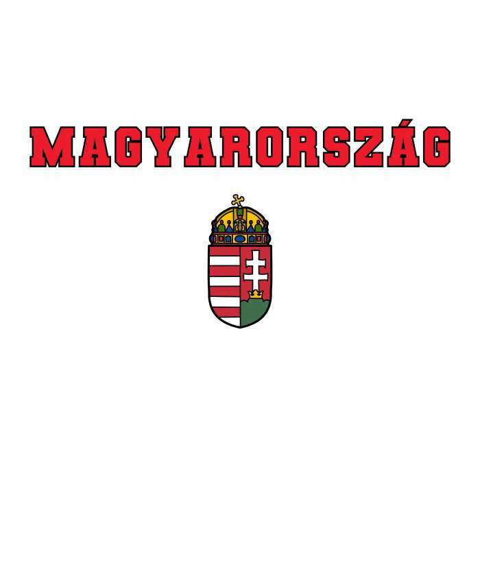 Magyarország színes címerrel fehér - 1
