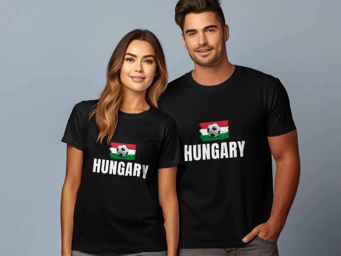 Hungary labdás zászlóval fekete - 8