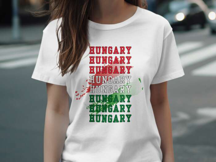 Hungary többsoros zászlóval 1 fehér - 6