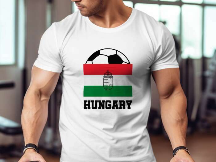 Hungary zászló + labda fehér - 2