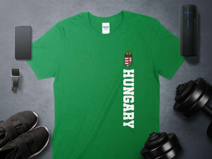 Hungary álló felirat zöld - 9