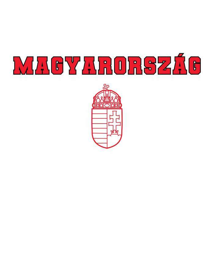 Magyarország piros címerrel fehér - 1