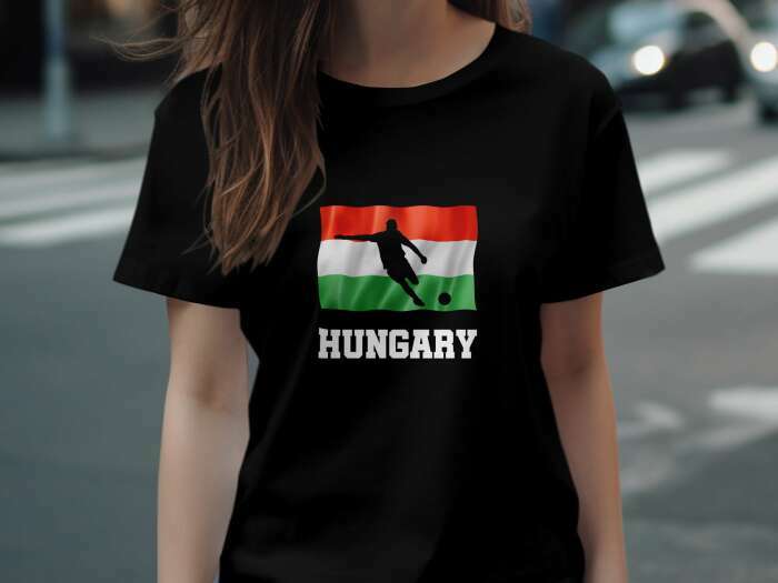 Hungary focista sziluettel fekete - 7