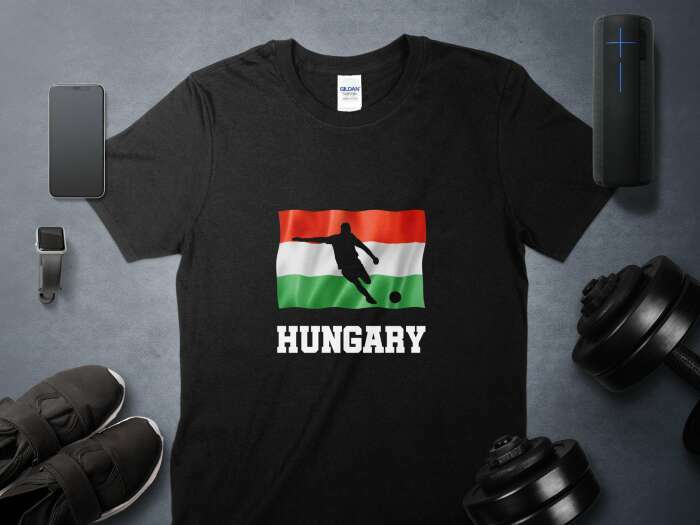 Hungary focista sziluettel fekete - 8
