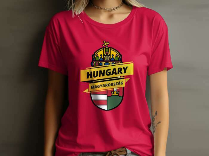 Hungary nagy címer piros - 4