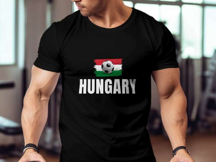 Hungary labdás zászlóval fekete - 7