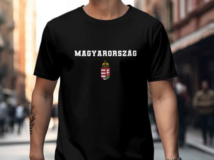 Magyarország színes címerrel fekete - 10