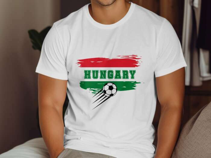 Hungary labdás zászlóval fehér