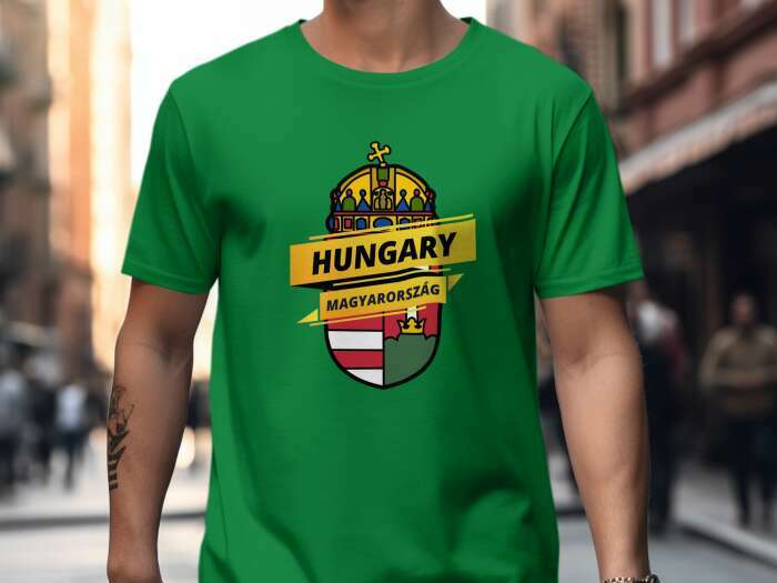 Hungary nagy címer zöld - 2