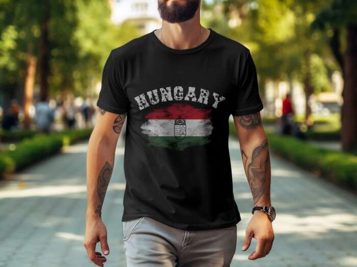 Hungary szaggatott zászló fekete - 2