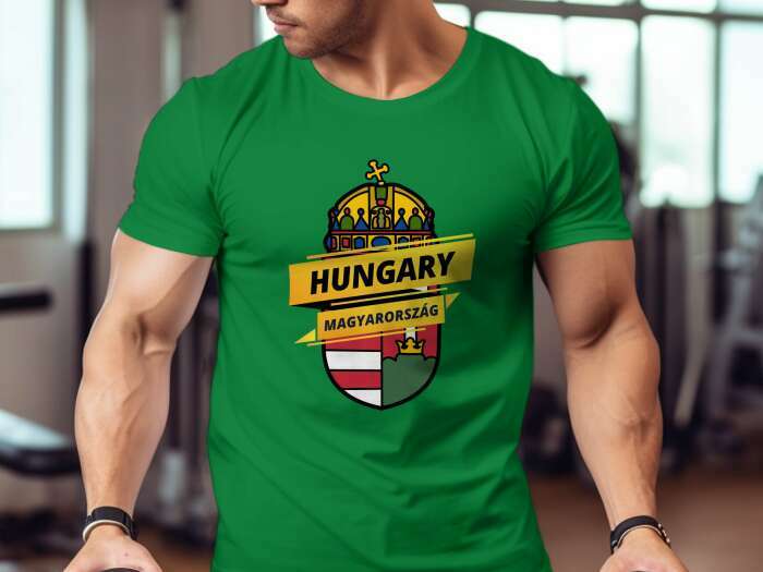 Hungary nagy címer zöld - 5