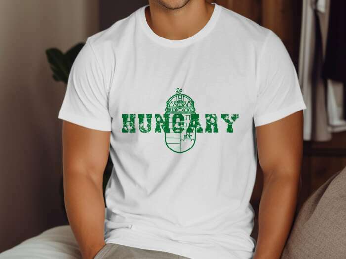 Hungary grunge felirat fehér - 6