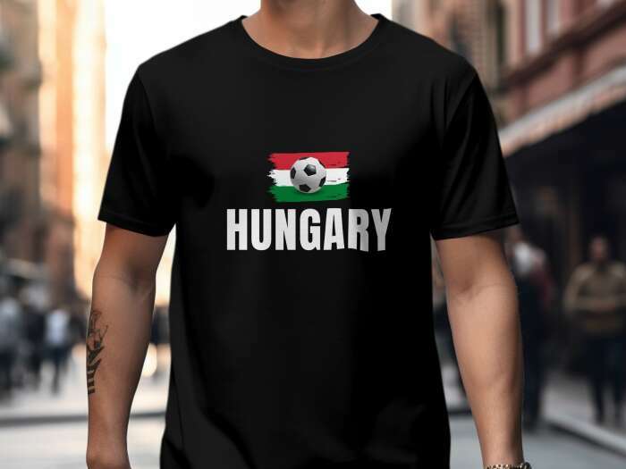 Hungary labdás zászlóval fekete - 10