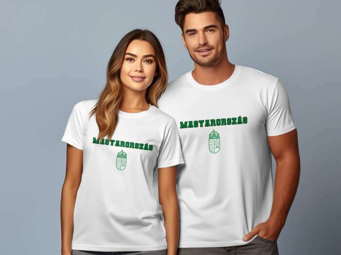 Magyarország zöld címerrel fehér - 3