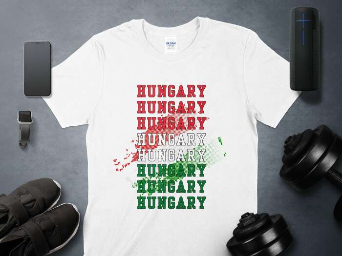 Hungary többsoros zászlóval 1 fehér - 9