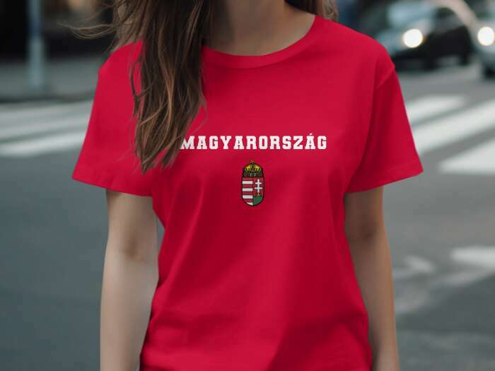 Magyarország színes címerrel piros - 7