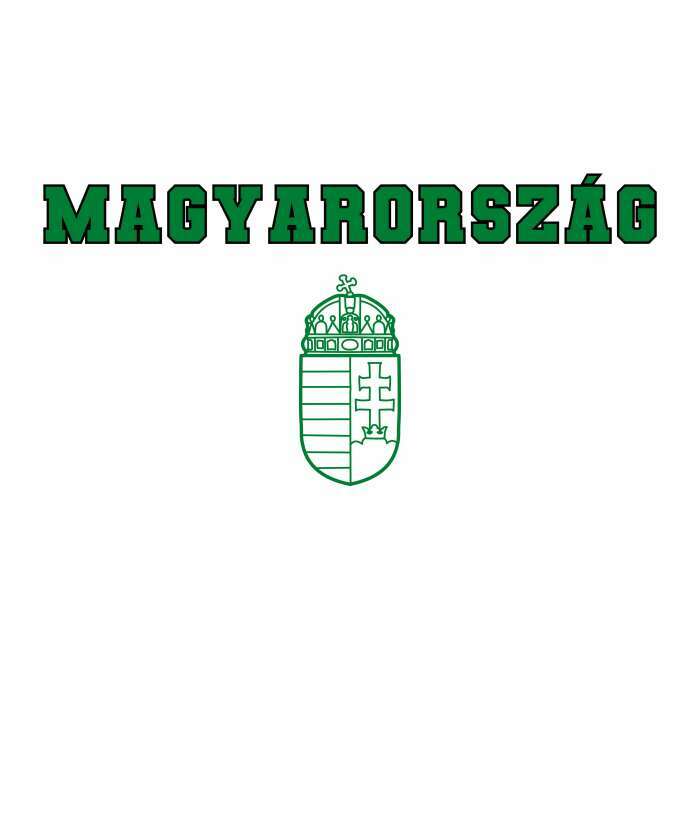 Magyarország zöld címerrel fehér - 1
