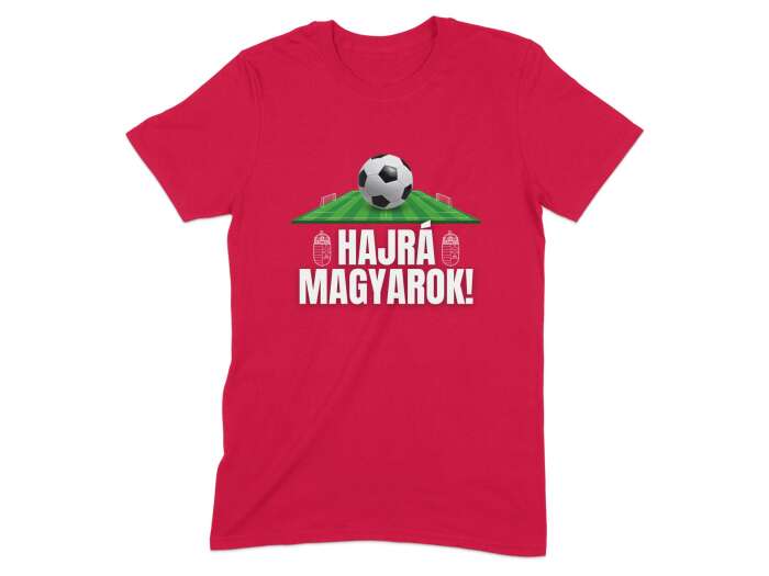 Hajrá magyarok focipályás piros - 4