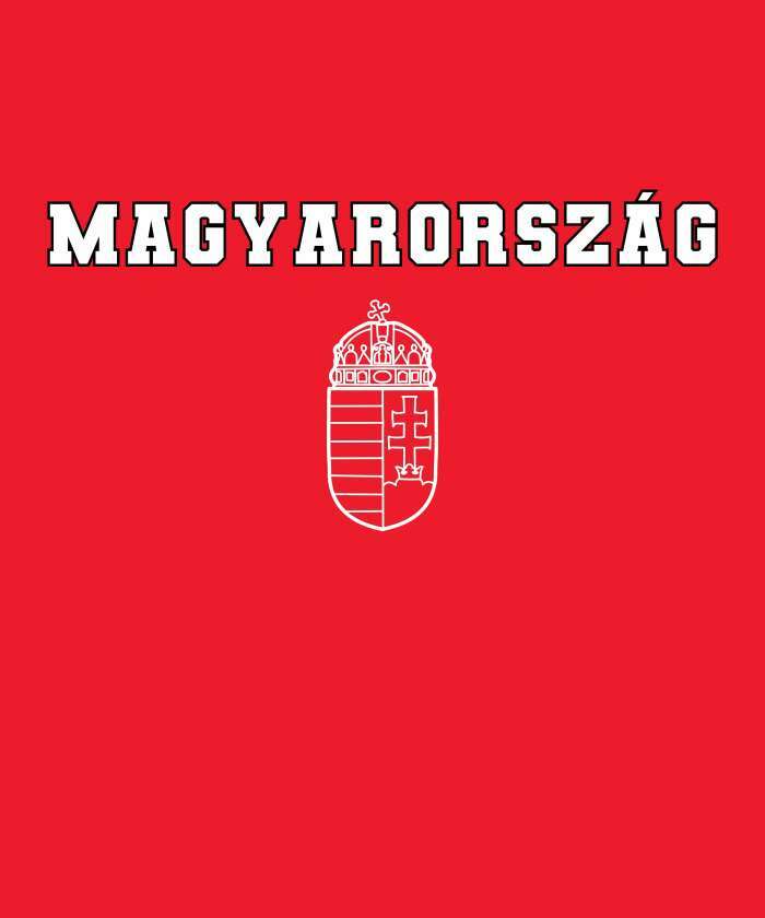 Magyarország fehér címerrel piros - 1