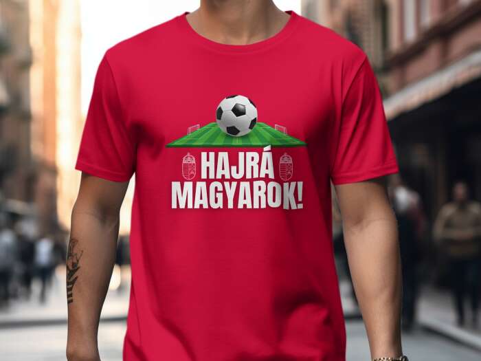 Hajrá magyarok focipályás piros - 9