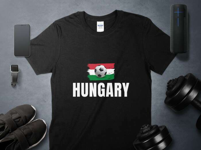 Hungary labdás zászlóval fekete - 6