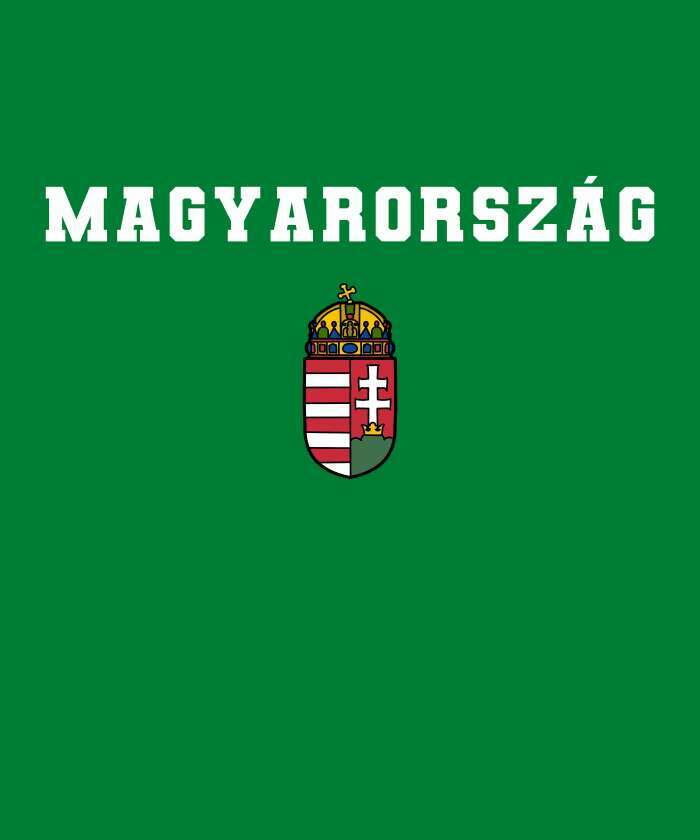 Magyarország színes címerrel zöld - 1