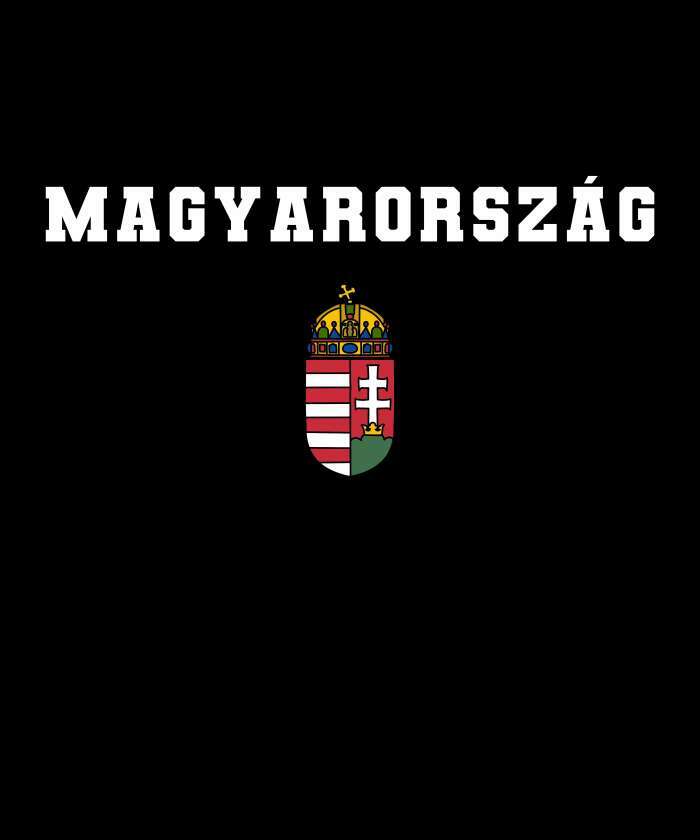 Magyarország színes címerrel fekete - 1