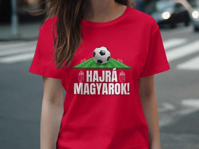 Hajrá magyarok focipályás piros - 8