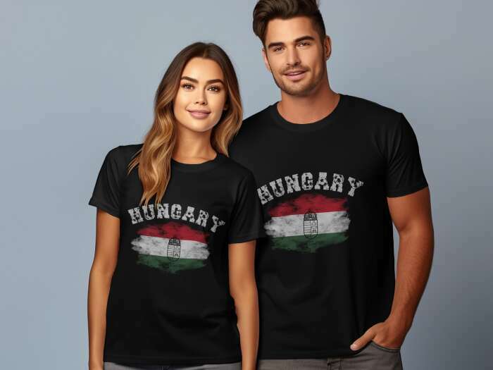 Hungary szaggatott zászló fekete - 9