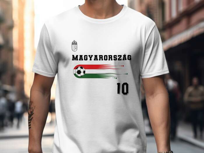 Magyarország focilabdával 2 fehér