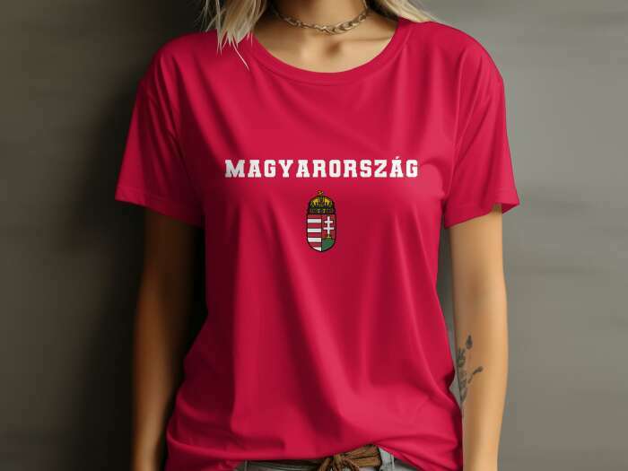Magyarország színes címerrel piros - 5