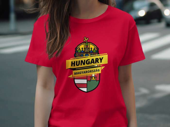 Hungary nagy címer piros - 10