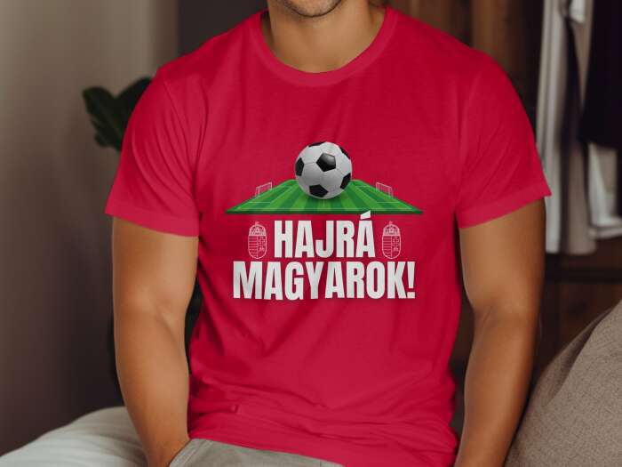 Hajrá magyarok focipályás piros - 6
