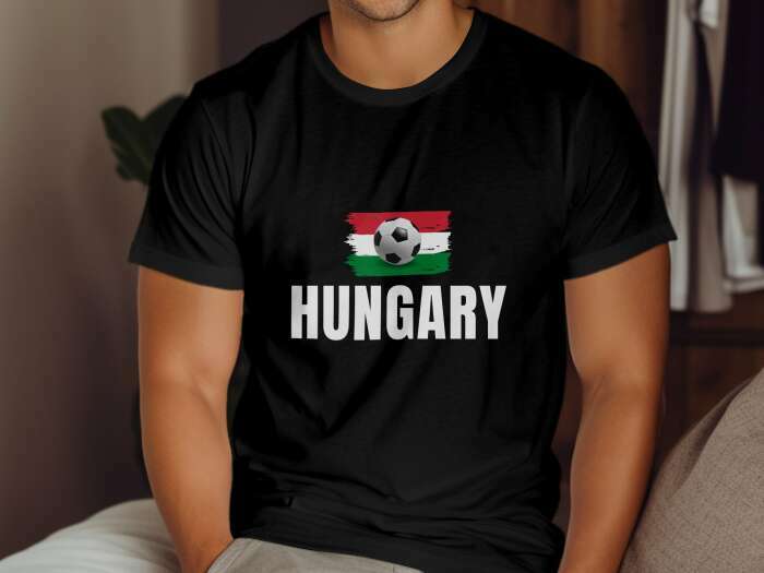 Hungary labdás zászlóval fekete - 5