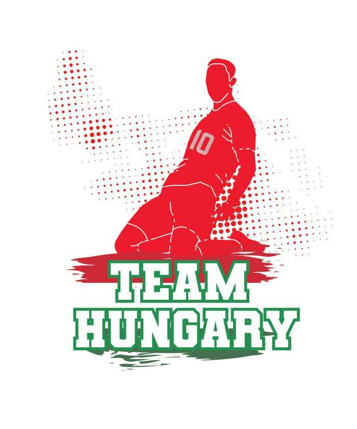 Team Hungary sziluettel fehér
