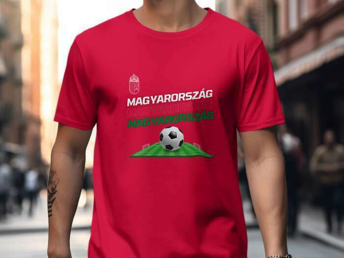 Magyarország focipályás piros - 2