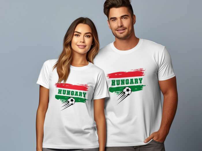 Hungary labdás zászlóval fehér - 9