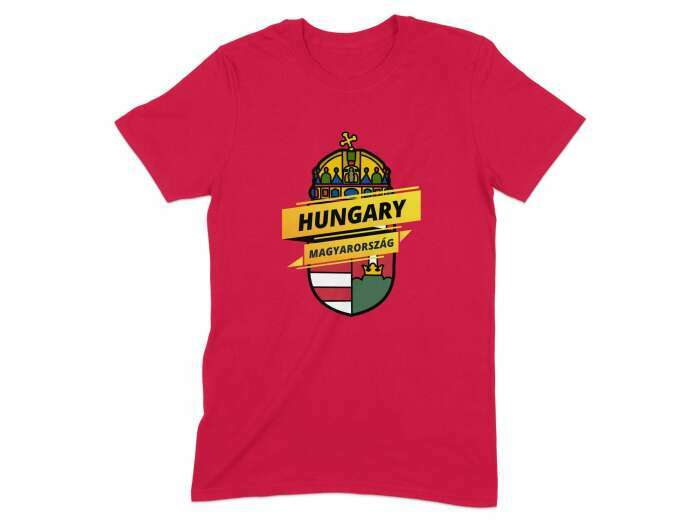 Hungary nagy címer piros - 5