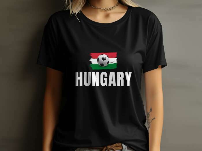 Hungary labdás zászlóval fekete - 3
