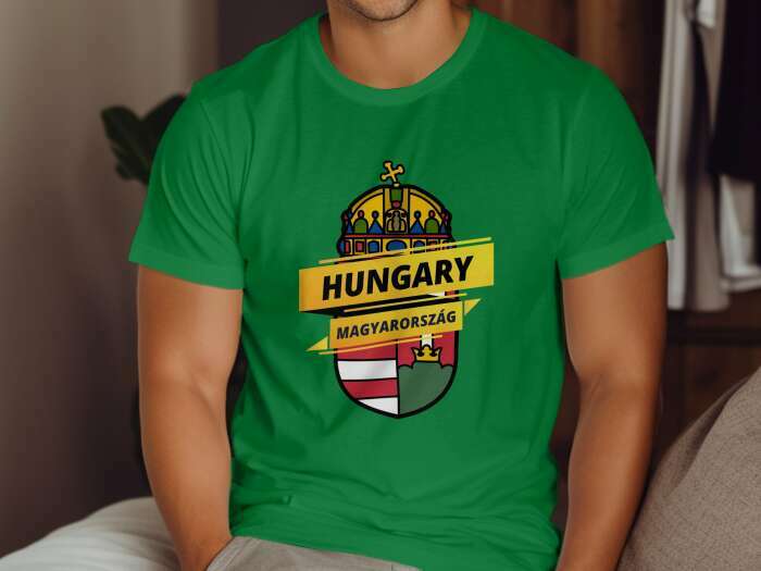 Hungary nagy címer zöld - 3