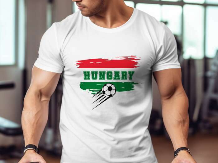 Hungary labdás zászlóval fehér - 8
