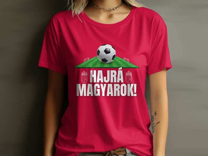 Hajrá magyarok focipályás piros - 1